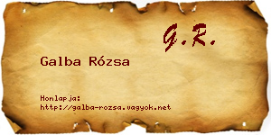 Galba Rózsa névjegykártya
