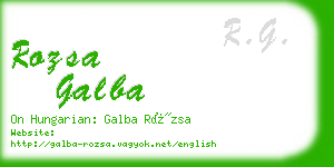 rozsa galba business card